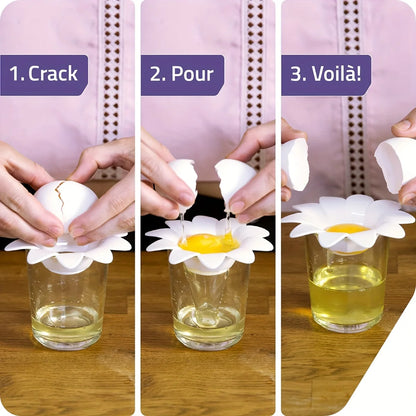 Flower-Shape Egg White & Yolk Separator