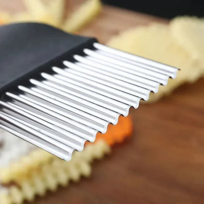 Stainless Steel Crinkle Cutter & Wavy Slicer