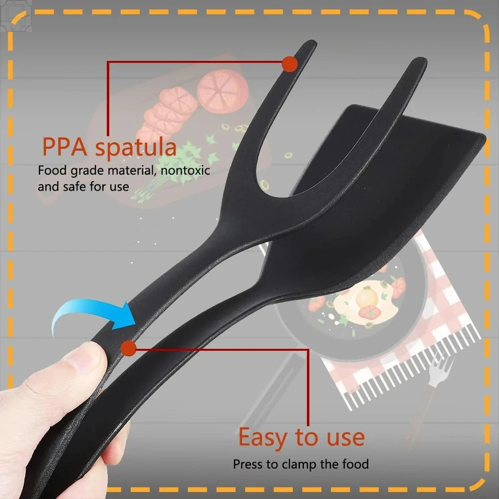 2-in-1 Flip Spatula Tongs