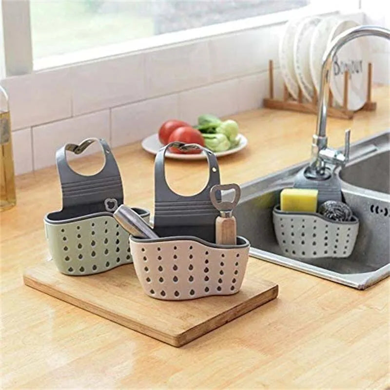 Hanging Kitchen Sink Caddy & Sponge Holder