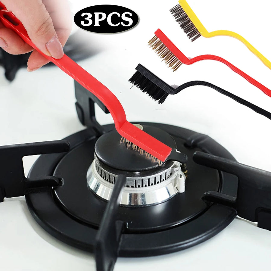 3-Piece Gas Stove Cleaning Brush Set