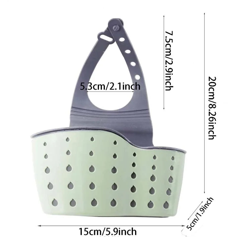 Hanging Kitchen Sink Caddy & Sponge Holder