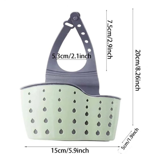 Hanging Kitchen Sink Caddy & Sponge Holder