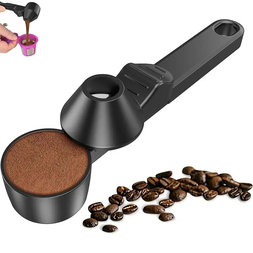 No-Spill Sliding Scoop, Funnel & Leveler