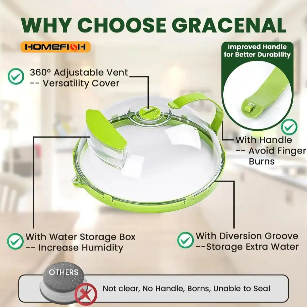 Microwave Food Cover with Steamer