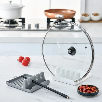 2-in-1 Spoon Rest & Pot Lid Holder