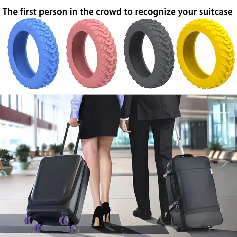 8Pcs Silicone Luggage Wheel Protector Covers