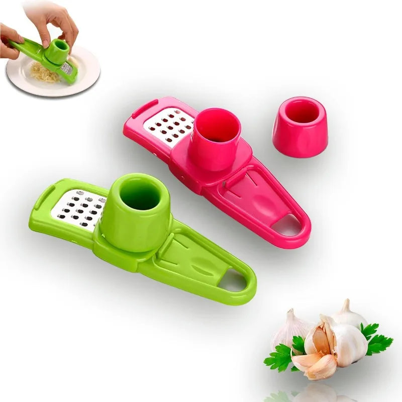 Hand-Press Garlic Chopper & Grinder