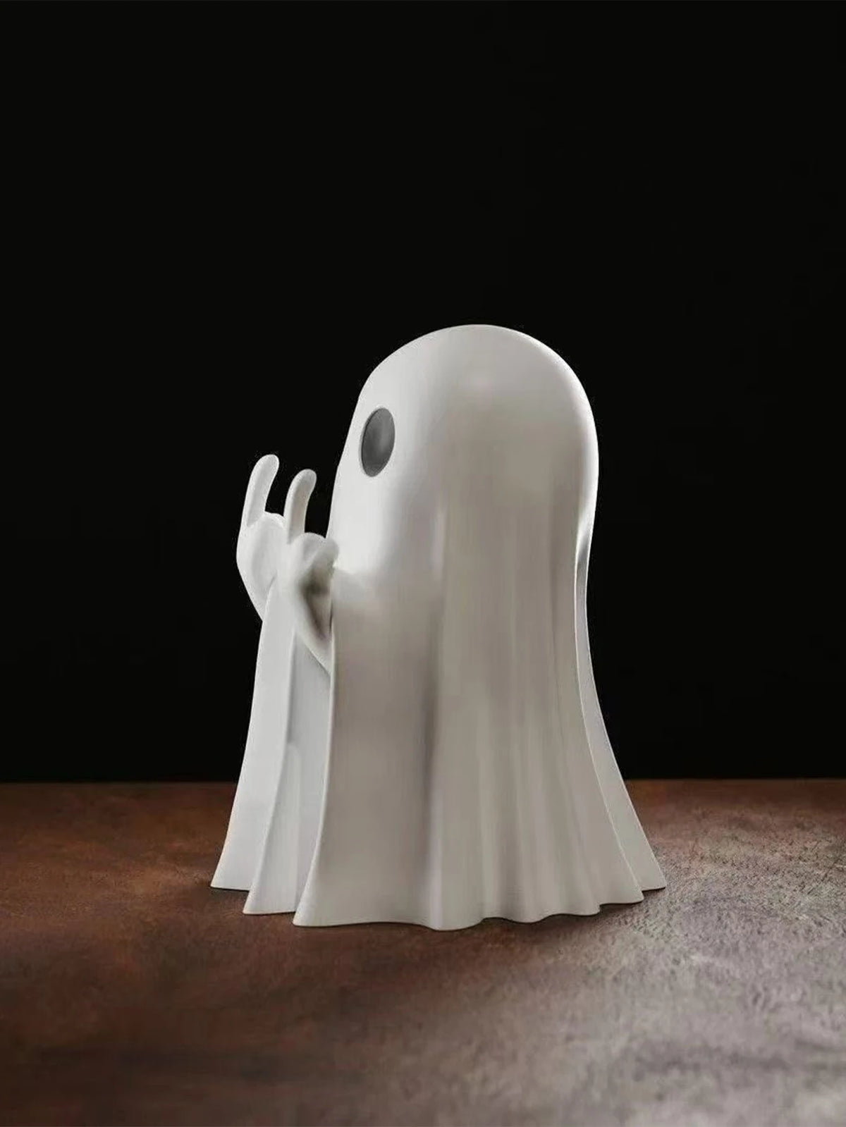 Middle Finger Ghost Statue — Funny Halloween Decor