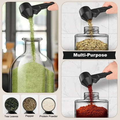 No-Spill Sliding Scoop, Funnel & Leveler