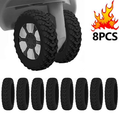 8Pcs Silicone Luggage Wheel Protector Covers