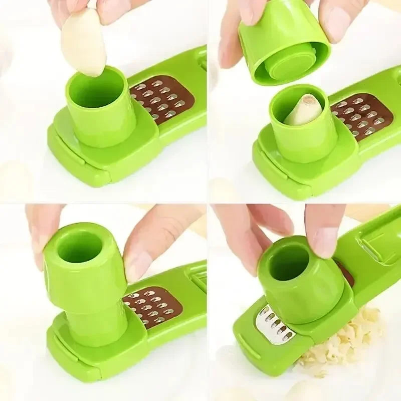 Hand-Press Garlic Chopper & Grinder