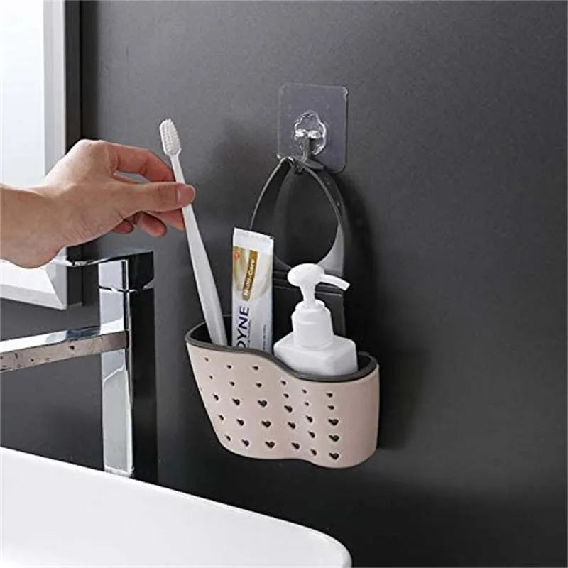 Hanging Kitchen Sink Caddy & Sponge Holder
