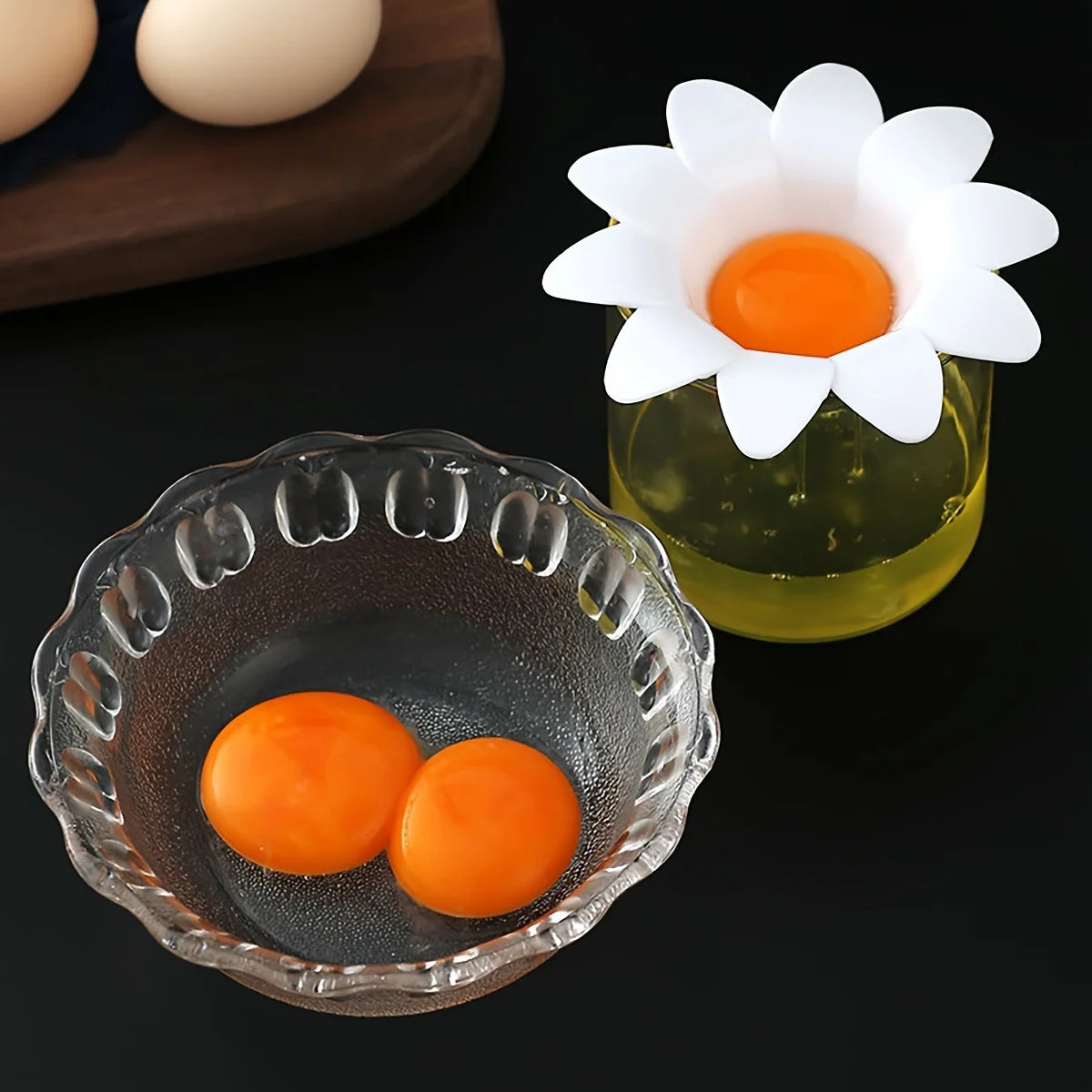 Flower-Shape Egg White & Yolk Separator