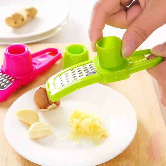 Hand-Press Garlic Chopper & Grinder