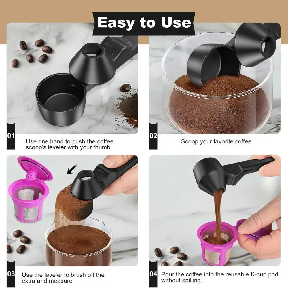 No-Spill Sliding Scoop, Funnel & Leveler