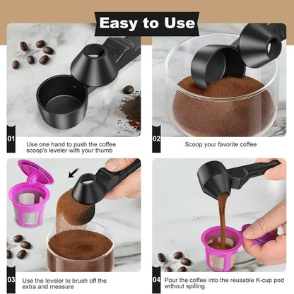 No-Spill Sliding Scoop, Funnel & Leveler