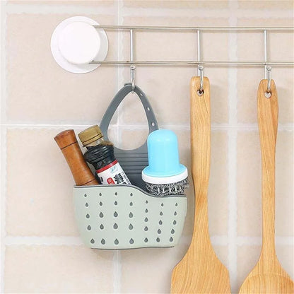 Hanging Kitchen Sink Caddy & Sponge Holder