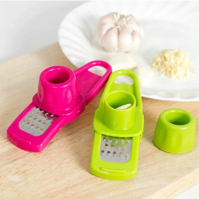 Hand-Press Garlic Chopper & Grinder