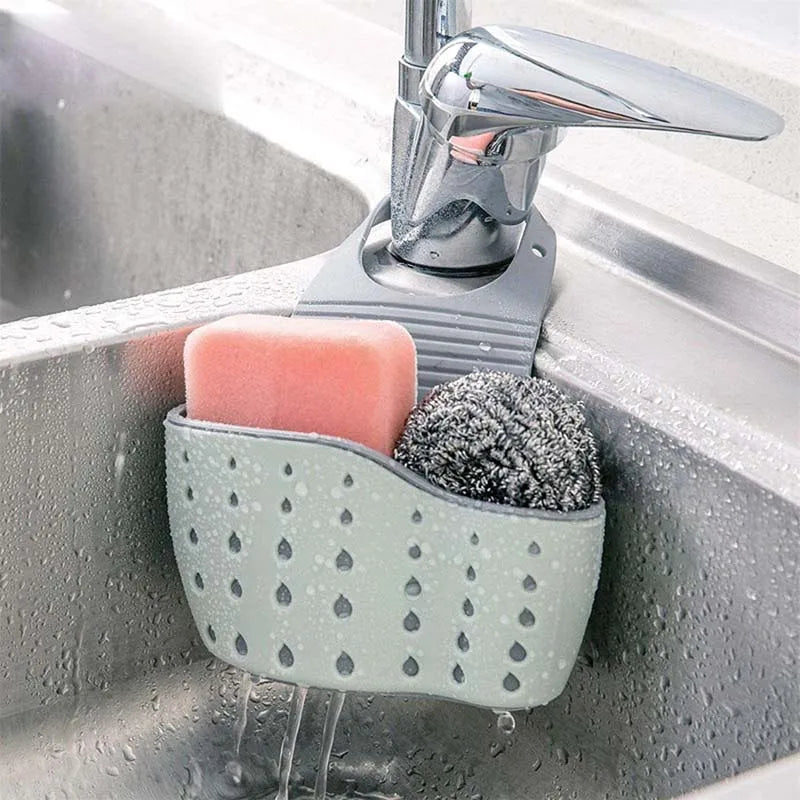 Hanging Kitchen Sink Caddy & Sponge Holder