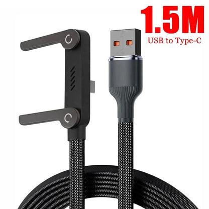 2-in-1 Charging Cable with Foldable Phone Stand